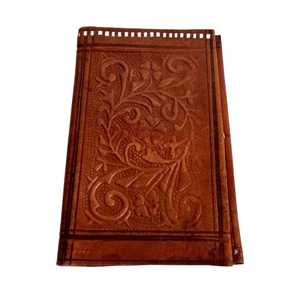 Vintage Handmade Leather Wallet Hand Tooled Bifold Artisan Soft Unisex 60s 70s